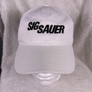 Sig Sauer Mens Hat White Adjustable Sport Shooting Hunting Outdoor Read!